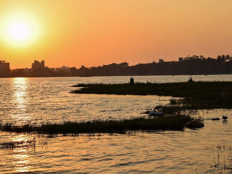 Beautiful Sunset at Rankala Lake