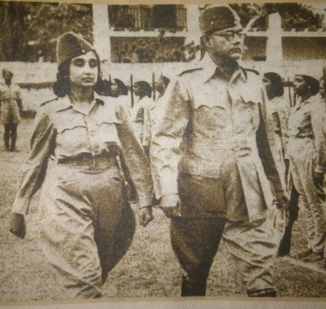 Lakshmi Sehgal with Subhas Chandra Bose