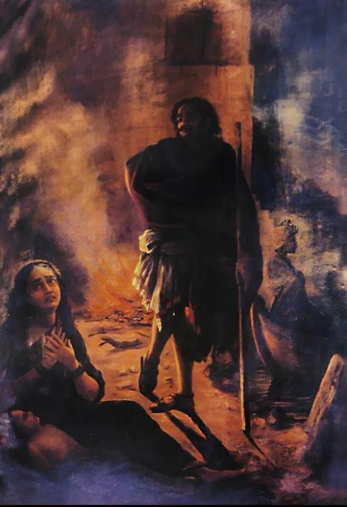 Harishchandra and Taramati in Cemetery land