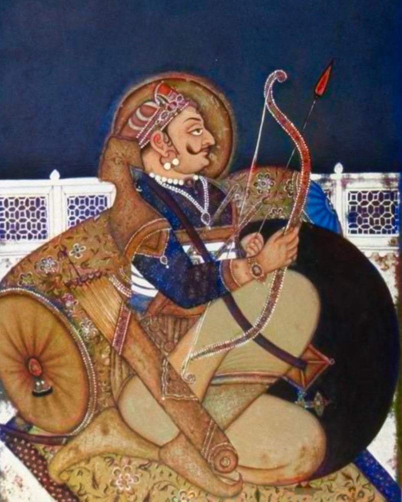 Prithviraj Chauhan with bow