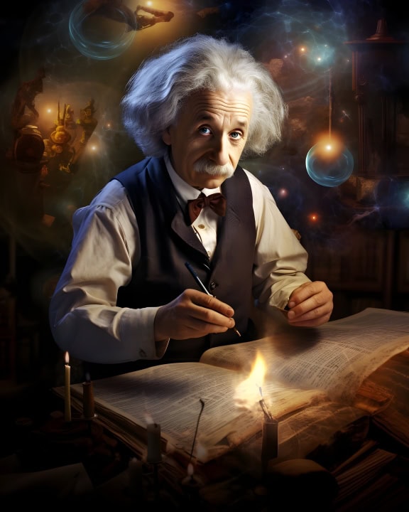 A collection of Albert Einstein's groundbreaking inventions and scientific contributions.
