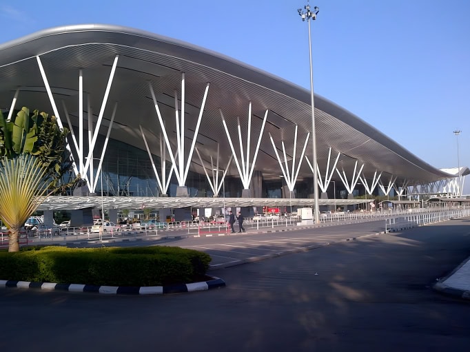 View of Bengaluru International Airport's modern architecture